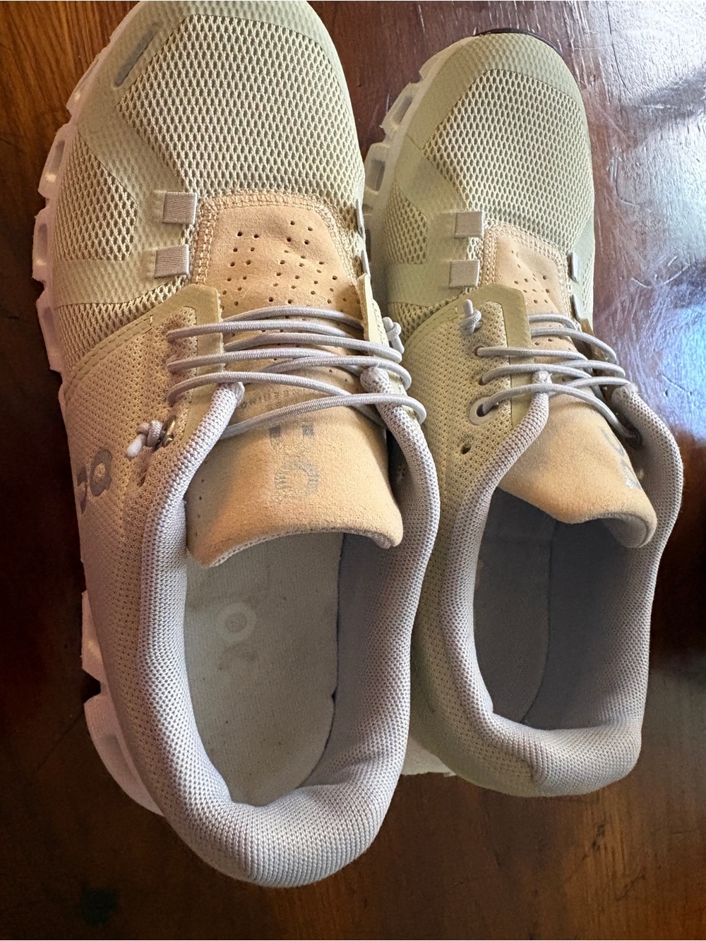 Neutral Khaki on Cloud Athletic Sneakers - Lightweight Mesh Trainers